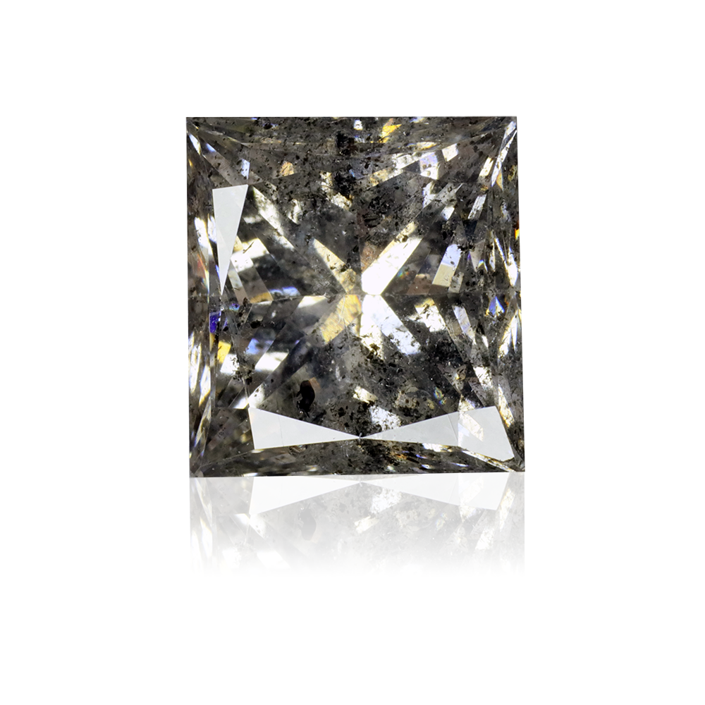 1.45ct Princess Cut Salt and Pepper Diamond Salt And Pepper Diamonds TM