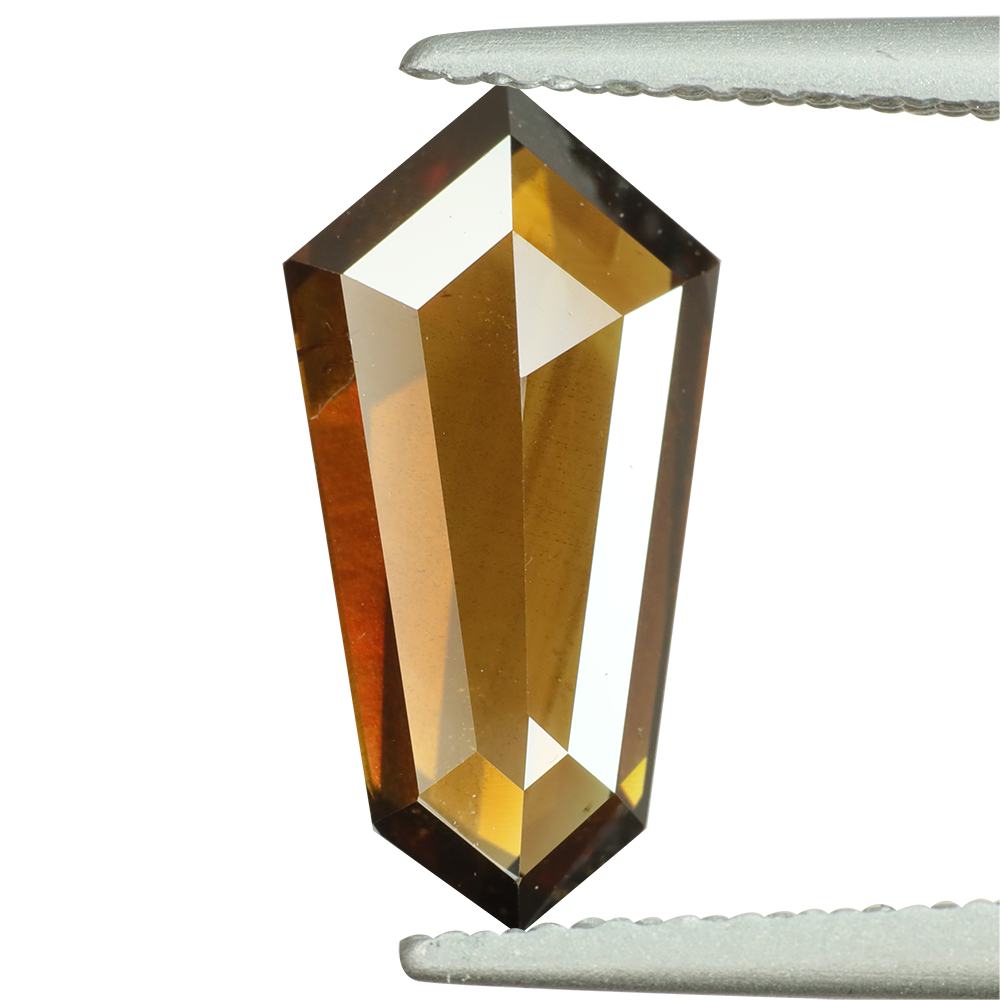 1.34ct Shield Cut Natural Cognac Diamond