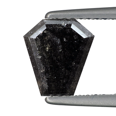 1.44ct Coffin Cut Salt and Pepper Diamond