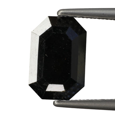 2.13ct Treated Emerald Cut Black Diamond
