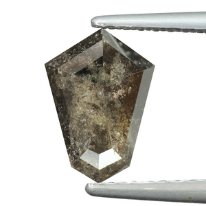 1.63ct Shield Cut Salt and Pepper Diamond