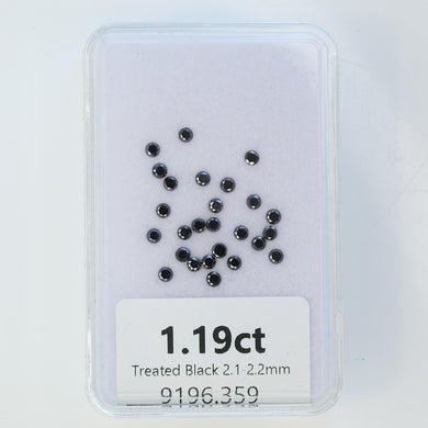 1.19ct Natural TREATED Black Diamonds