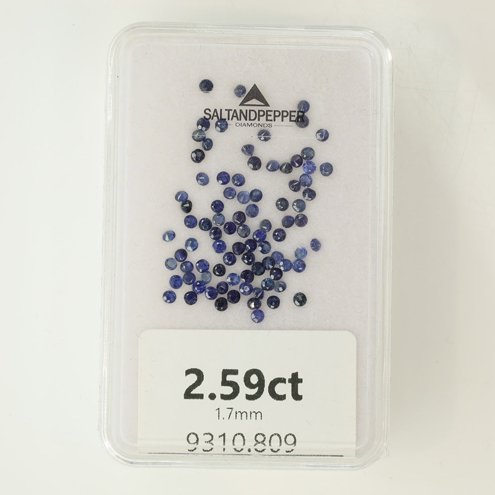 2.59ct TW Round Brilliant Cut Sapphires 1.7mm