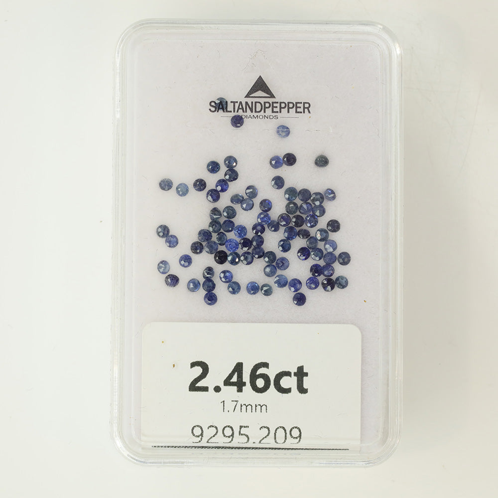 2.46ct TW Round Brilliant Cut Sapphires 1.7mm