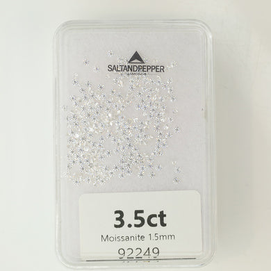 3.5ct Parcel Round Brilliant Cut 1.5mm Moissanite