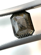 Load image into Gallery viewer, 2.29ct Natural Black Emerald Cut Salt and Pepper Diamond
